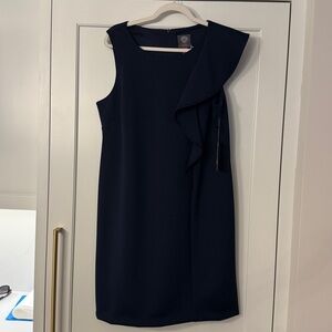 Vince Camuto Asymmetrical Navy Dress